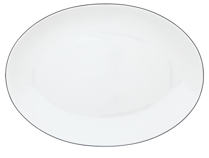 Plat ovale moyen modèle noir d'encre - Raynaud